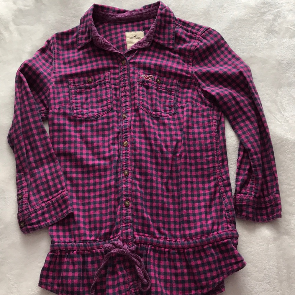 Hollister Button-Down Peplum Shirt